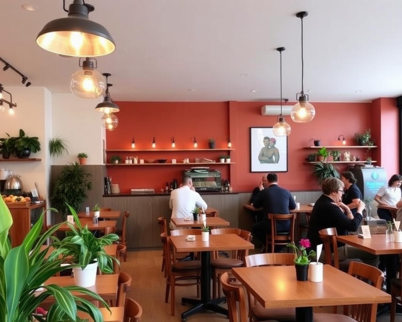 Ambiente da padaria e confeitaria